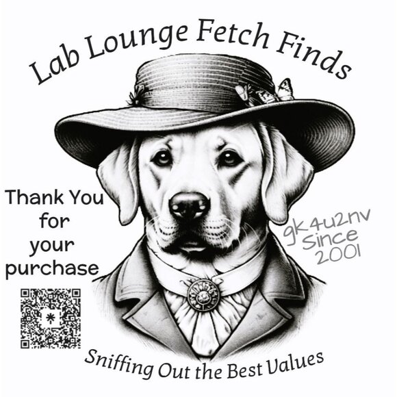 Lab Lounge Fetch Finds Follow Me Black White Sticker - Picture 9 of 9